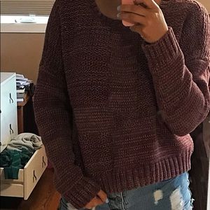 Red knit sweater